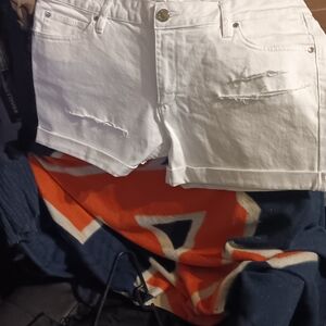 a.n.a White Distressed Jean Shorts